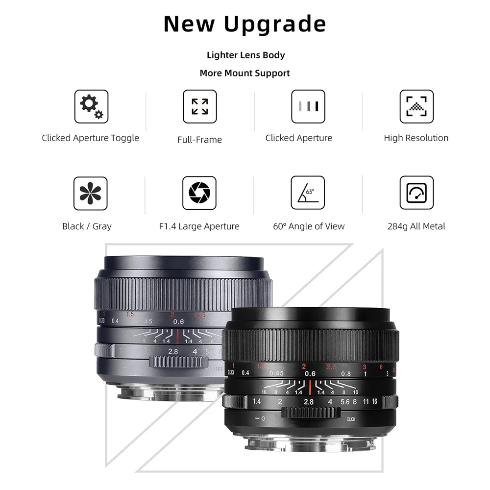 Объектив с ручной фокусировкой для Nikon Z50 ZFC Leica SL Sigma FP Sony E alpha 7 Canon RF EOS-R