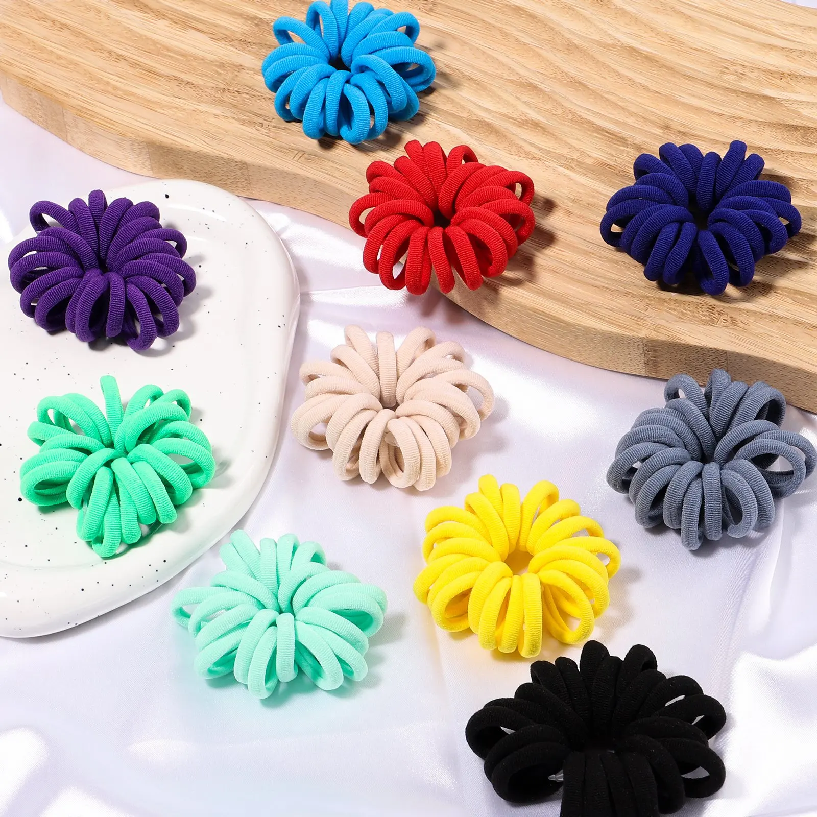 

20Pcs/lot 0.9'' Elastic Hair Bands Girls Candy Color Nylon Rubber Band Ponytail Holder Kids Headband Scrunchie Hair Accessories