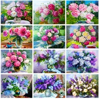 diamond painting flower round drill diamond embroidery color picture cross stitch mosaic rhinestone 5d diy wall home art