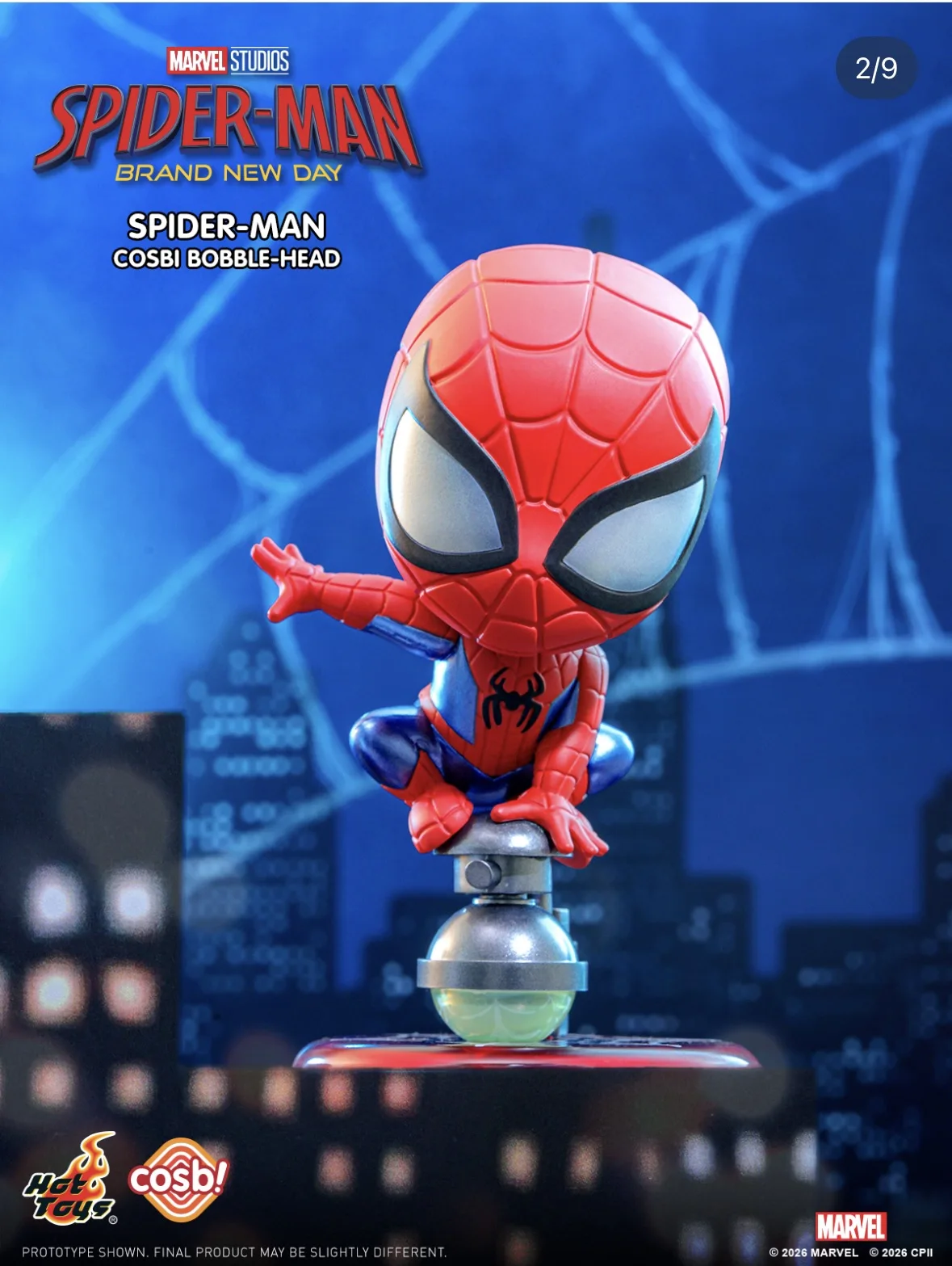 Фото Оригинальные коллекционные фигурки Hot Toys Marvel Spider-Man Cosbi Mini Blind Box: модные настольные украшения, куклы-персонажи из фильмов, подарки №4