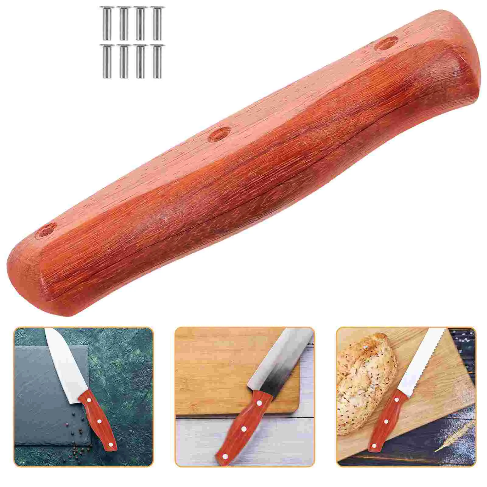 

2 pcs Kitchen Knife Handle Replacement Knife Handle Repair Knife Wooden Handle