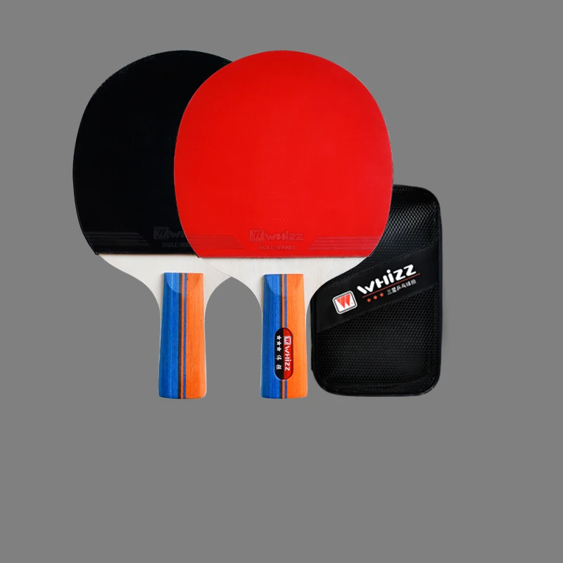 

2pcs Professional 3 Star Ping Pong Racket Tennis Rubber Double Ping Pong Paddle Rackets Set Blade Bat Paddles With Bag 탁구라켓