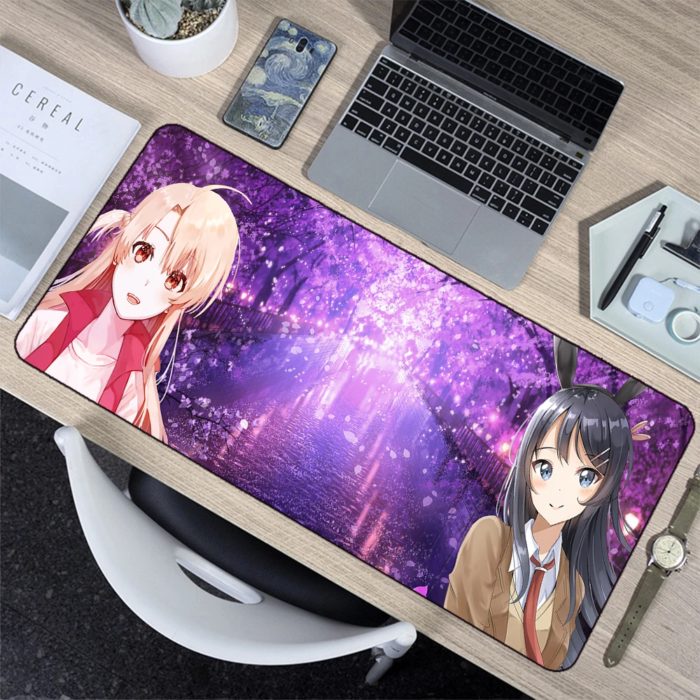 

Purple Fantasy Cute Girl Desktop Desk Pad Computer Player Mouse Pad Accessories Game Gaming Anti-slip Wrist Guard Xxl Mouse Pad