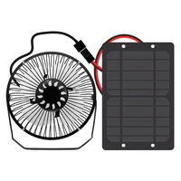5w 10w solar panel usb small electric fan voltage regulator rechargeable mobile phone outdoor waterproof portable fan equipment
