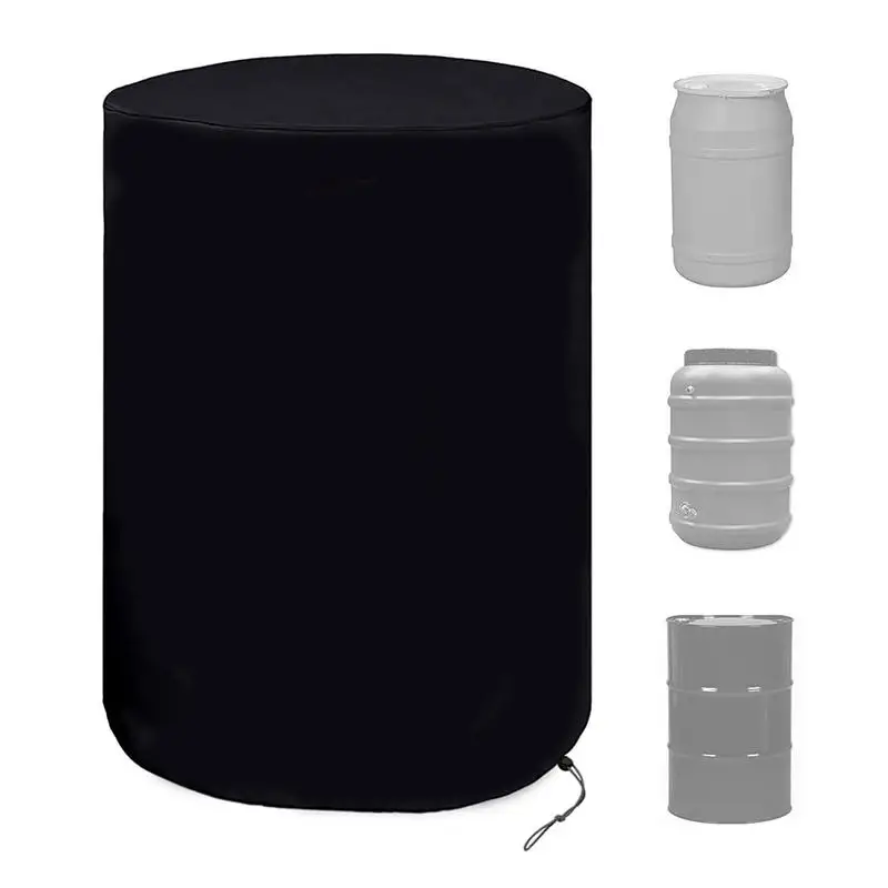 

55 Gallon Barrel Cover Portable Adjustable Drawstring Waterproof Barrel Mesh Cove Netting Rain Protective For Barrel Protection