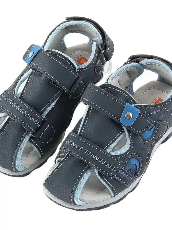 

Baby boys sandals shoes slipper soft genuine leather sole closed-toe high quality boy kindergarten 2-3 years old