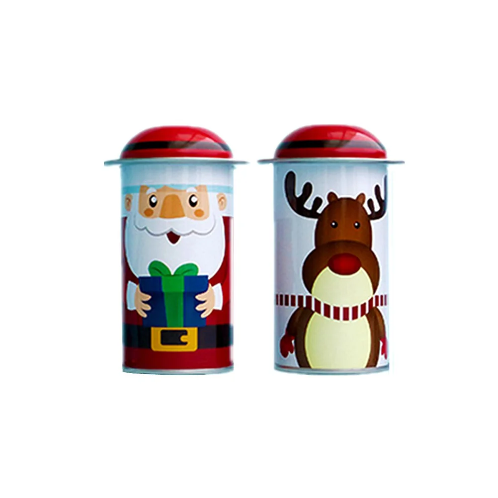 

Christmas Candy Tin Box Jars Jar Treatdecoration Table Partyxmas Biscuits Tinplate Tins Gift Tiny Baking