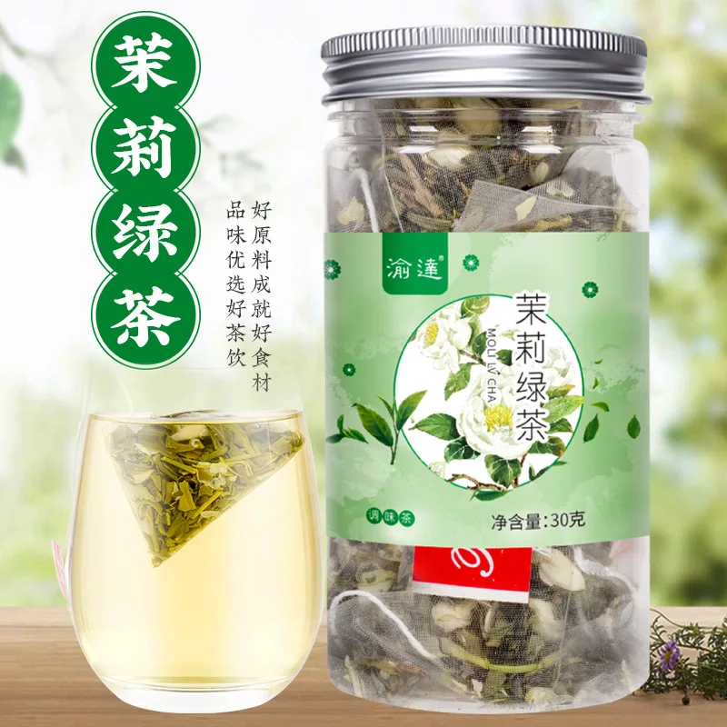 

Jasmine Green Tea Triangle Tea Bottle 30g ,10 Packets of Flower and Grass Health Tea Beauty and Beauty Gift no teapot no tea set