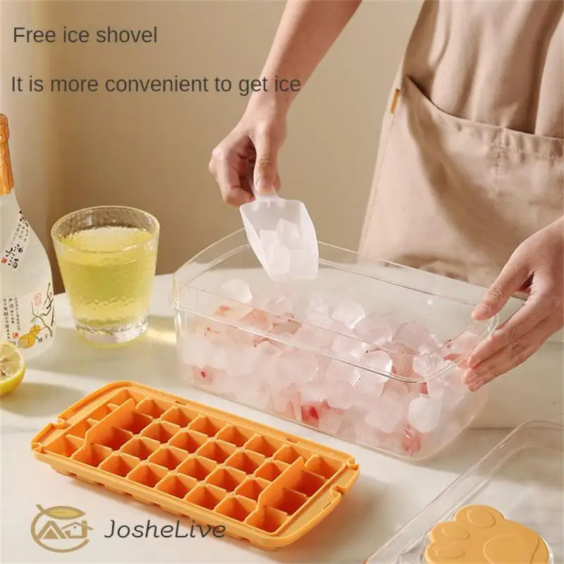 

Ice Box Easy To Release Press Ice Cream Mold One-click Rectangle Mold Ice Tray With Cover Double Layer Ice Mold