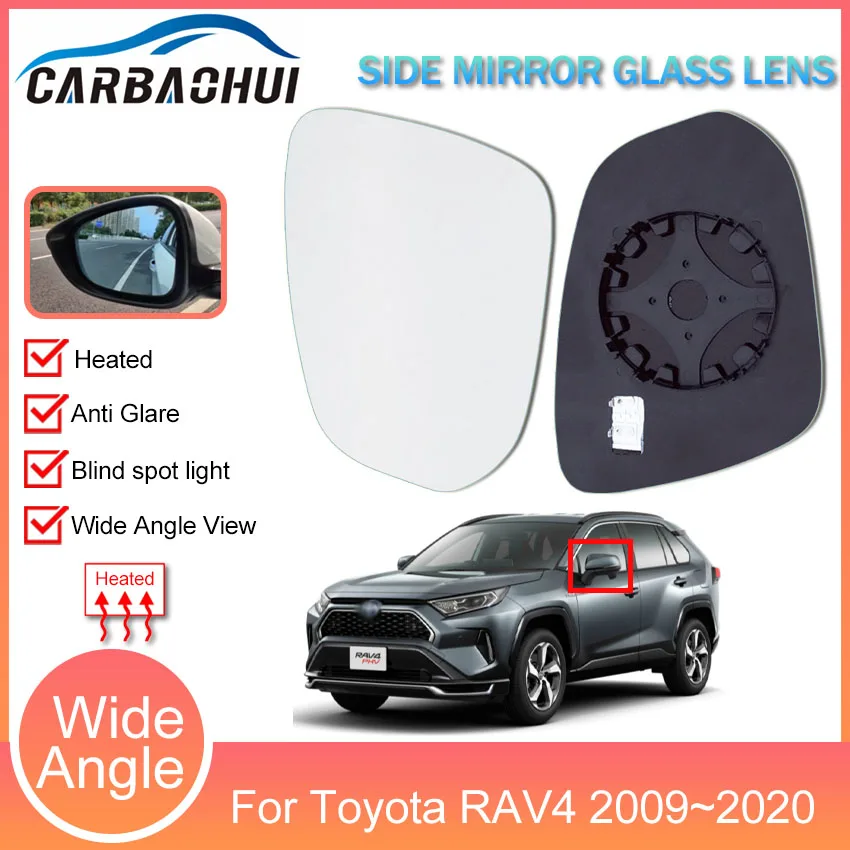 

С подогревом, боковое зеркало заднего вида, стеклянный объектив, стекло для зеркала заднего вида для Toyota RAV4 2009 ~ 2014 2015 2016 2017 2018 2019 2020