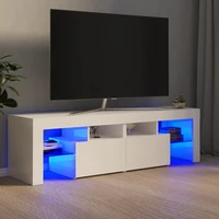 tv stand with led lights chipboard tv cabinets tv table tv units for living room high gloss white 140x35x40 cm