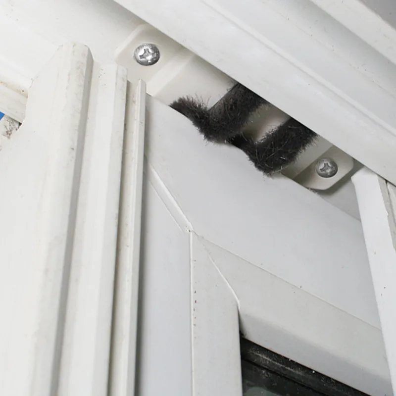 Sliding door sealing strip 2 pieces rubber buffer block for window slots top and bottom rails with brush |