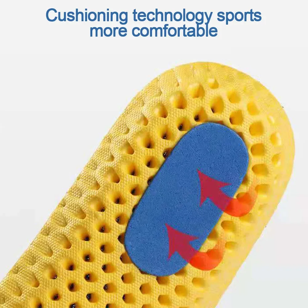 Memory Foam Insoles For Running Shoes Sole Mesh Deodorant Breathable Cushion Running Insoles For Feet Man Women Sport Insole