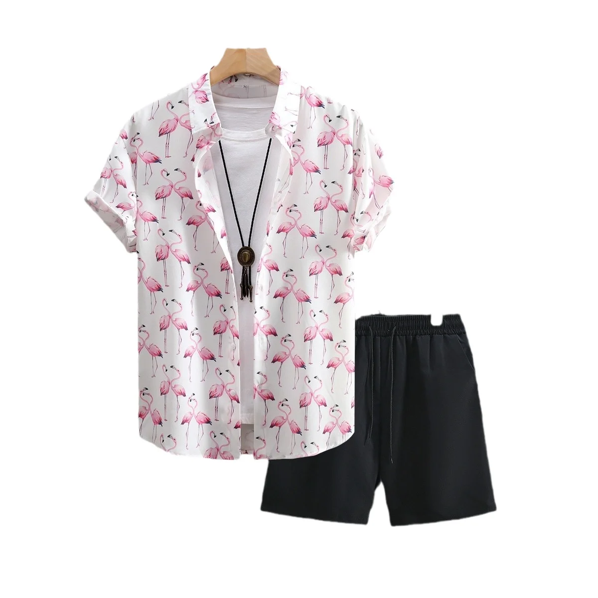 Летний комбинированный купальник-мужской комплект из двух предметов-пляжная