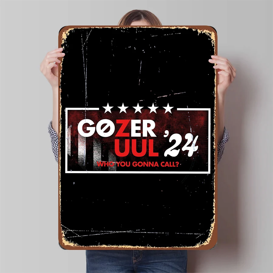 Фото Металлическое настенное искусство Gozer Uul 2024 Campaign — политический декор в стиле ретро с 5-звездочным дизайном для любителей кино и коллекционеров №1