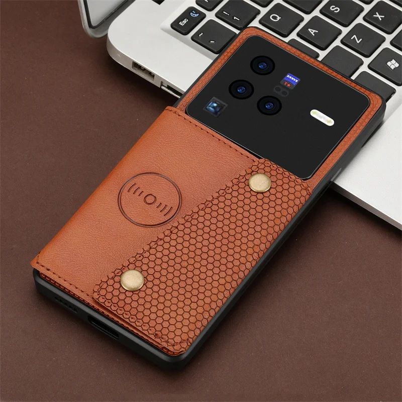 

Чехол для Vivo X80, кожаный магнитный автомобильный держатель, подставка для телефона, чехол для VivoX80 Vivo X 80 X80 Pro X80Pro, кошелек, слот для карт, задня...