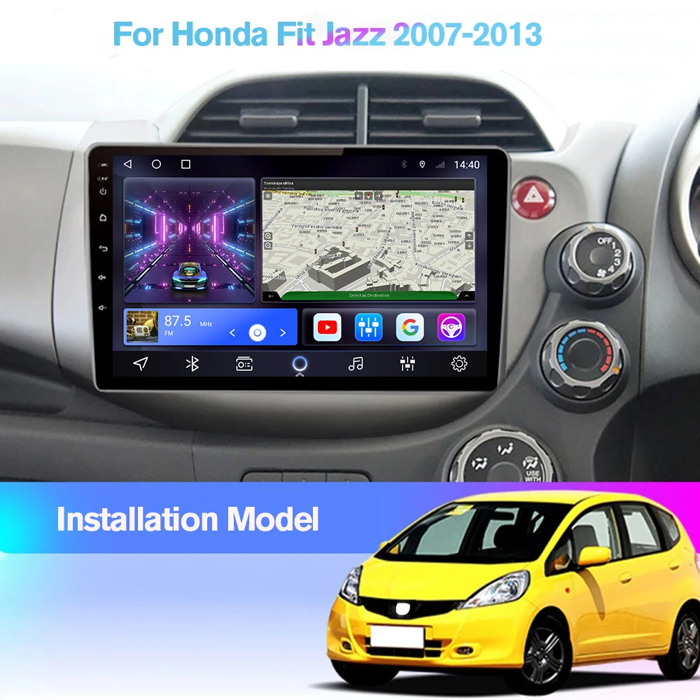Автомагнитола TIEBRO 2 Din Android 10 GPS мультимедийный проигрыватель для HONDA FIT JAZZ 2007-2013
