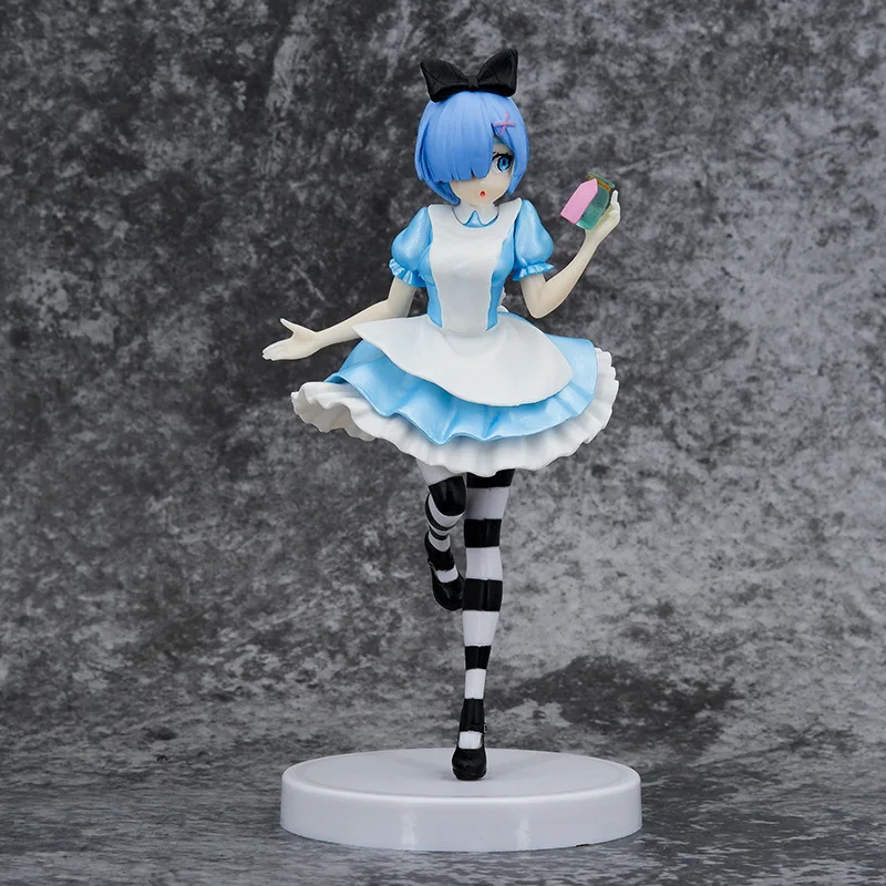 

21CM Boxed Anime Rem Re:Life In A Different World From Zero kawaii girl Figure Rem Chair PVC Collection Model Toys