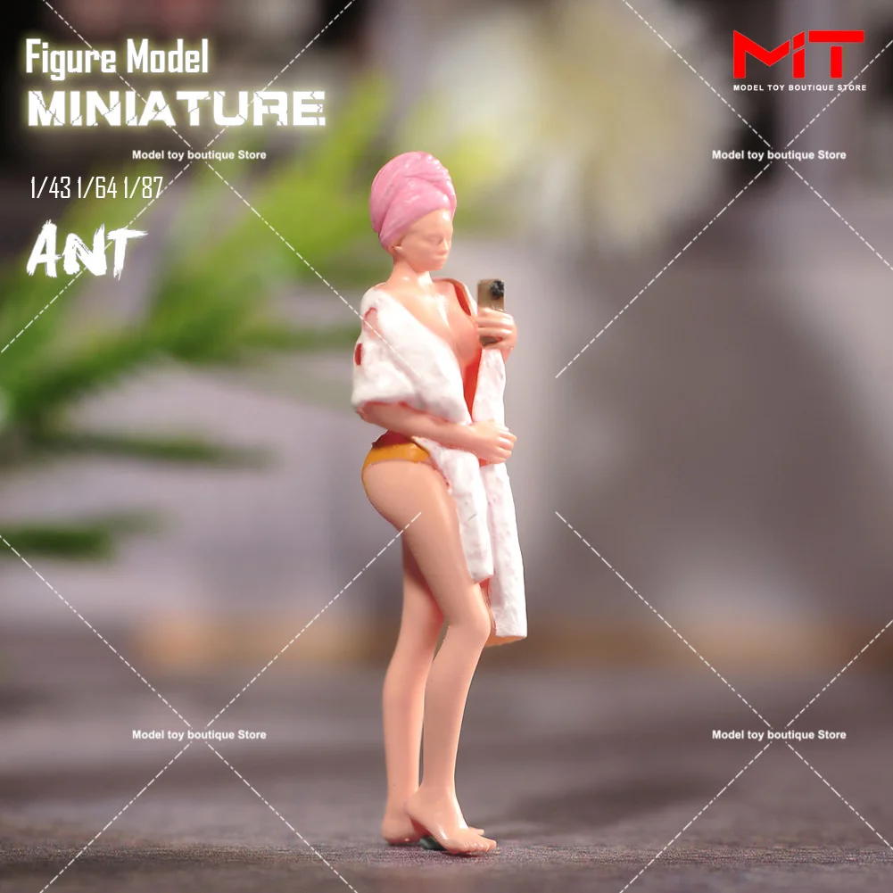 В наличии миниатюрная фигурка 1/87 1/64 1/43 1/24Beauty Girl купание селфи женские сцены