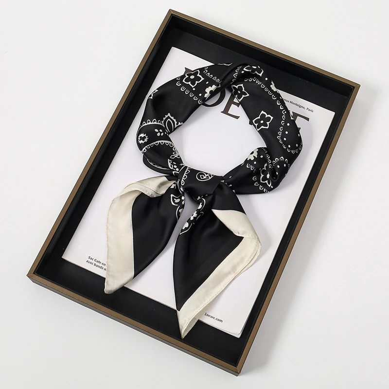 Новинка 2023 года роскошный женский шелковый шарф шарфы квадратный платок с