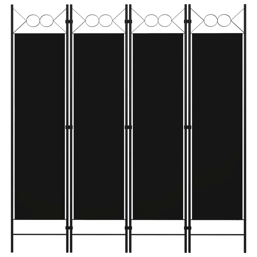 

4-Panel Room Divider Black 63