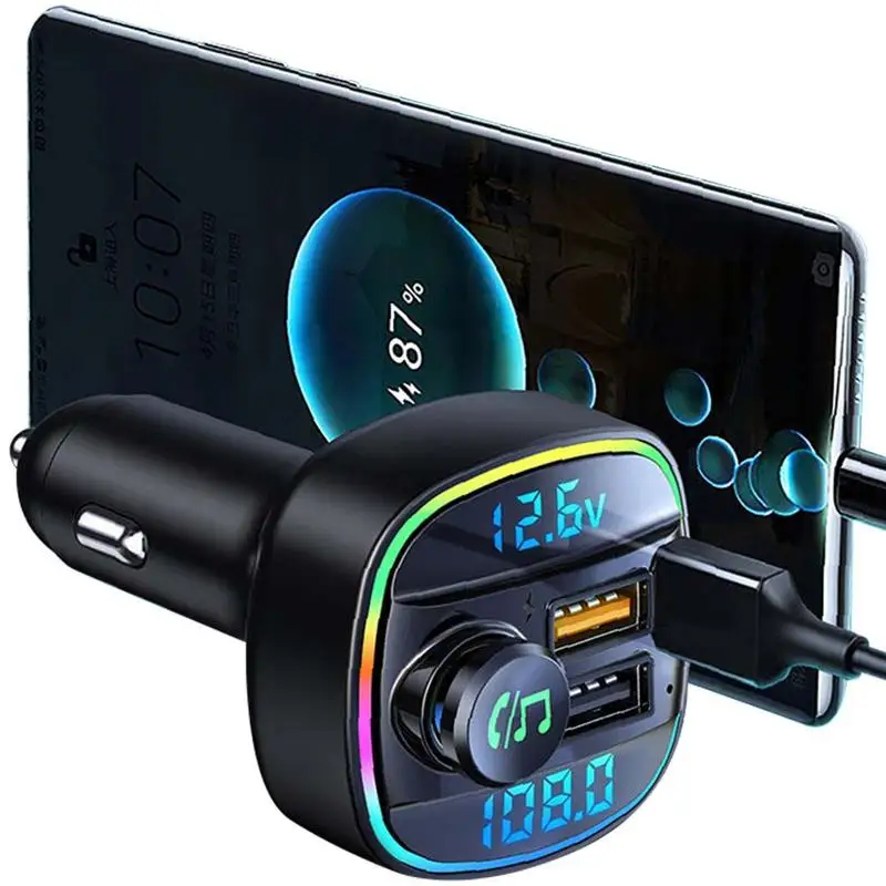 

Car Adapter Radio Transmitter Phone Car Charger Radio Transmitter Wireless FM Radio Transmitter Handsfree Calling & Audio