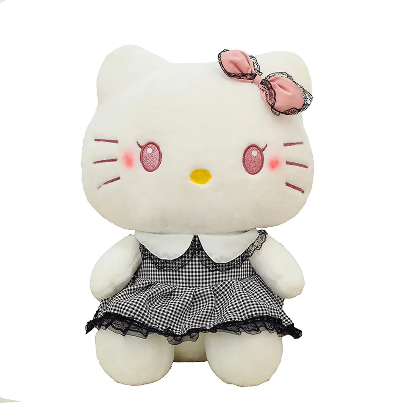 Плюшевая кукла Hellokitty Sanrio Dark черное кружевное платье готический стиль подарок для