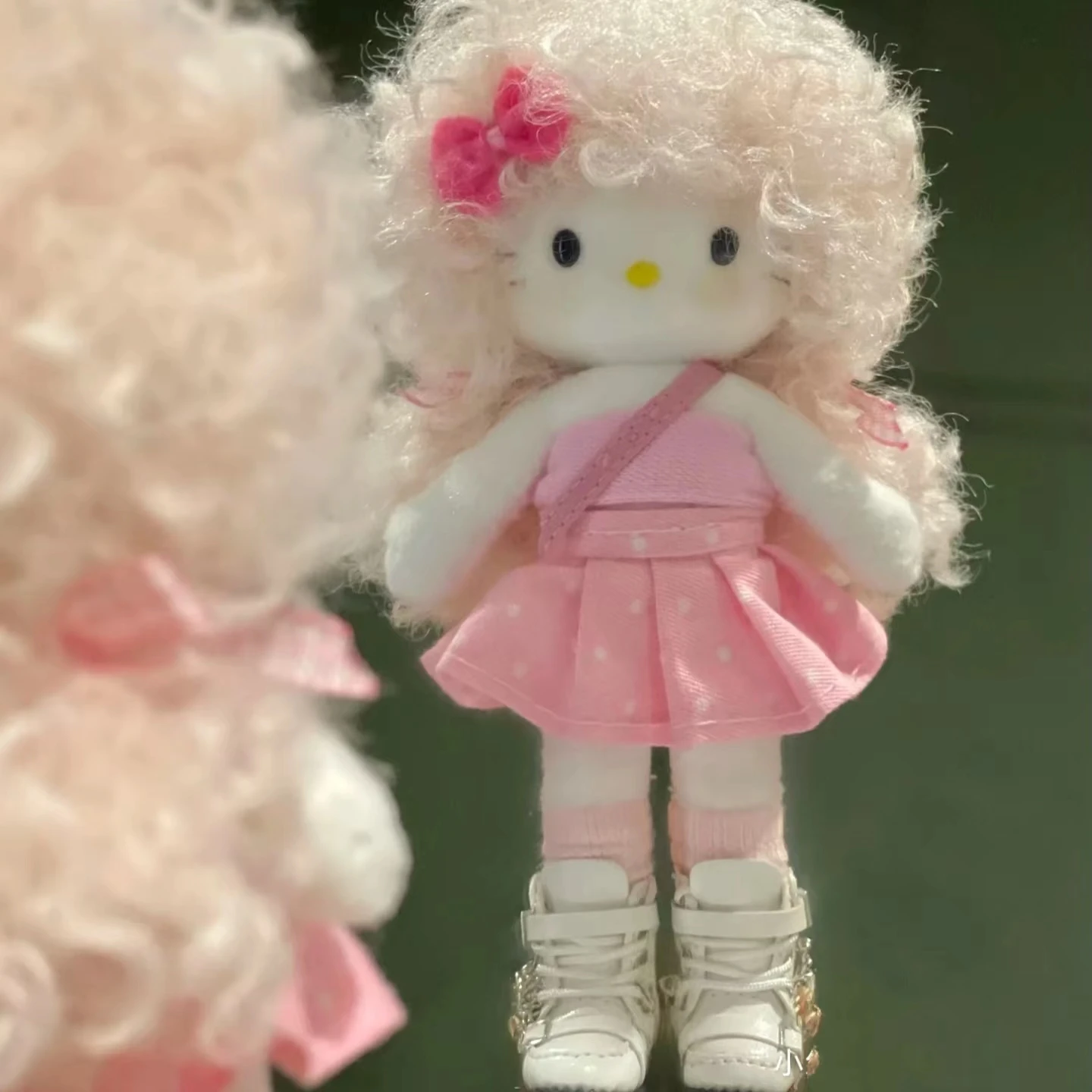 Kawaii Hello Kitty плюшевая кукла милая крутая голова длинные ножки кулон школьная сумка