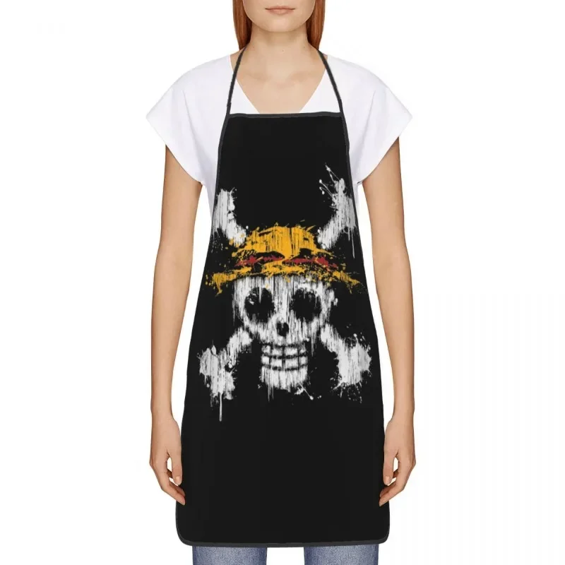 Цельный фартук унисекс соломенная шляпа в стиле аниме пираты кухня кулинария