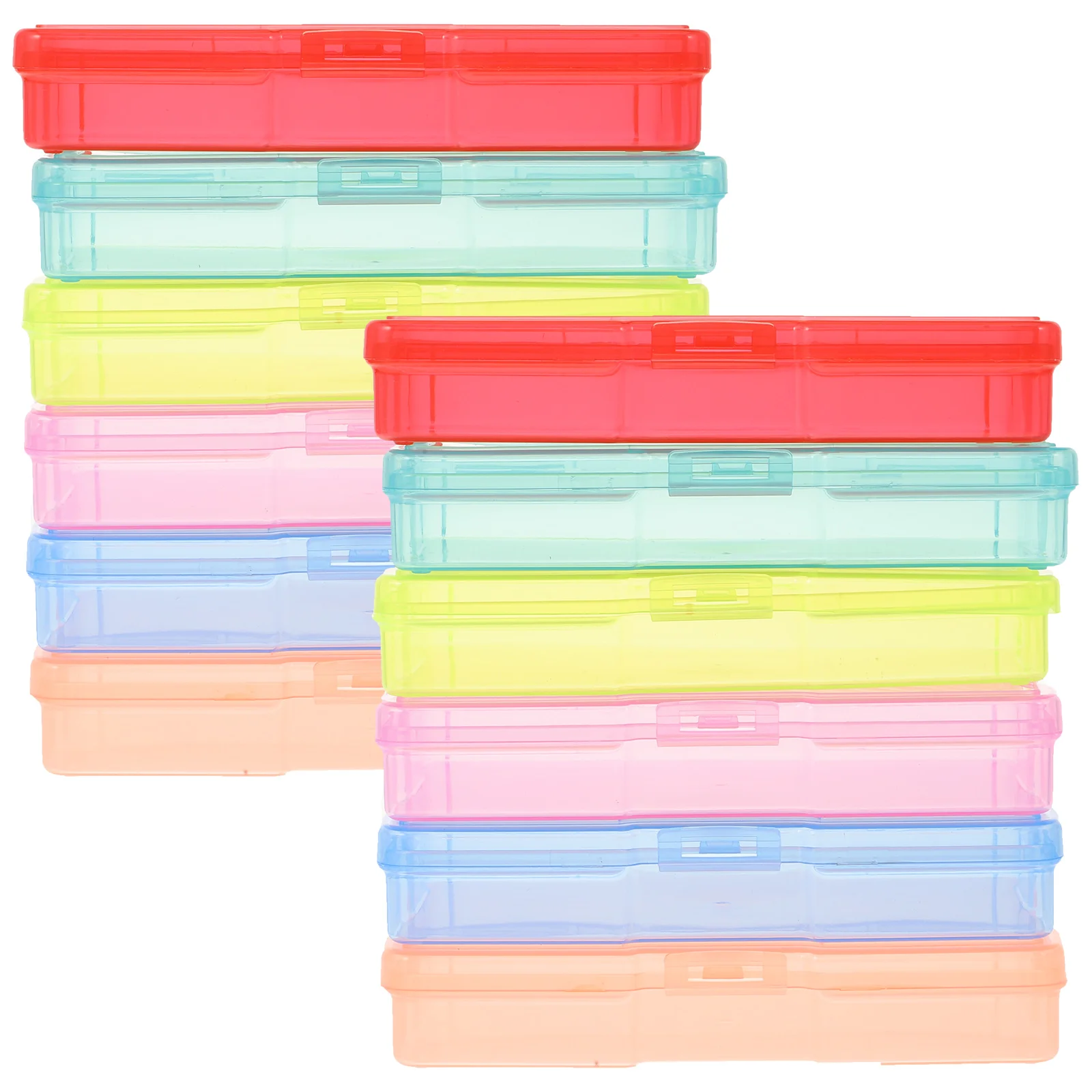 

2 Sets Storage Box Photo Containers Photos Carry Case Greeting Card Organizer Tools Holding Multifunction Postcards