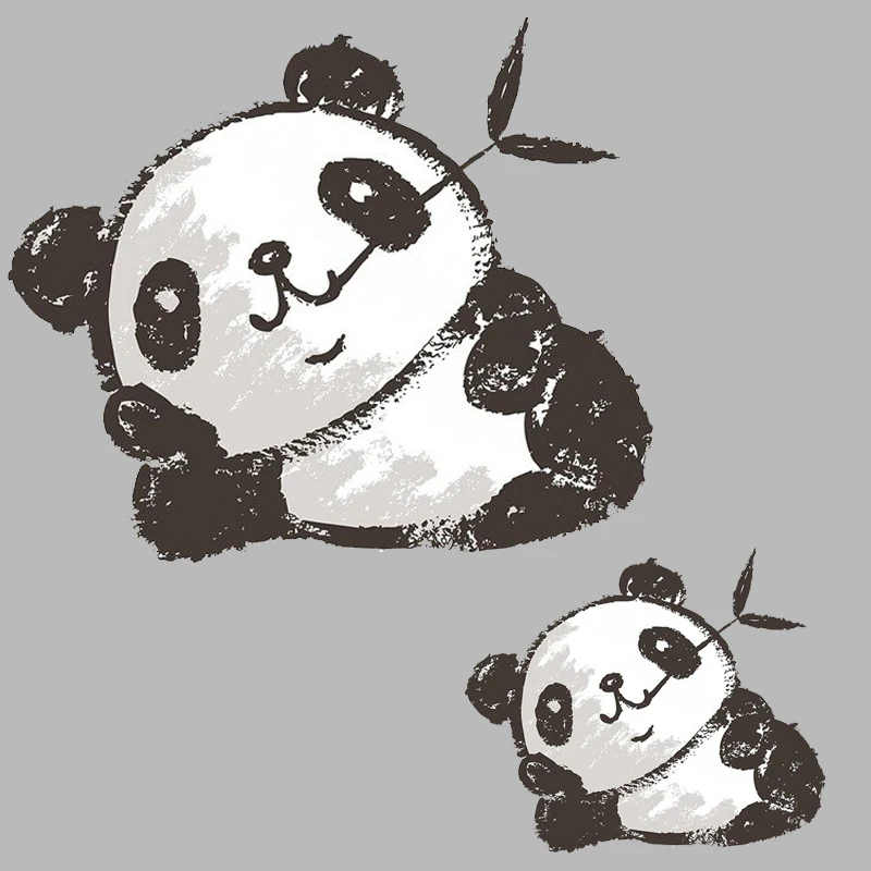 

Transfers patches on Clothing iron on vinyl transfer for clothing stickers badge iron on applique washable cute panda Iron