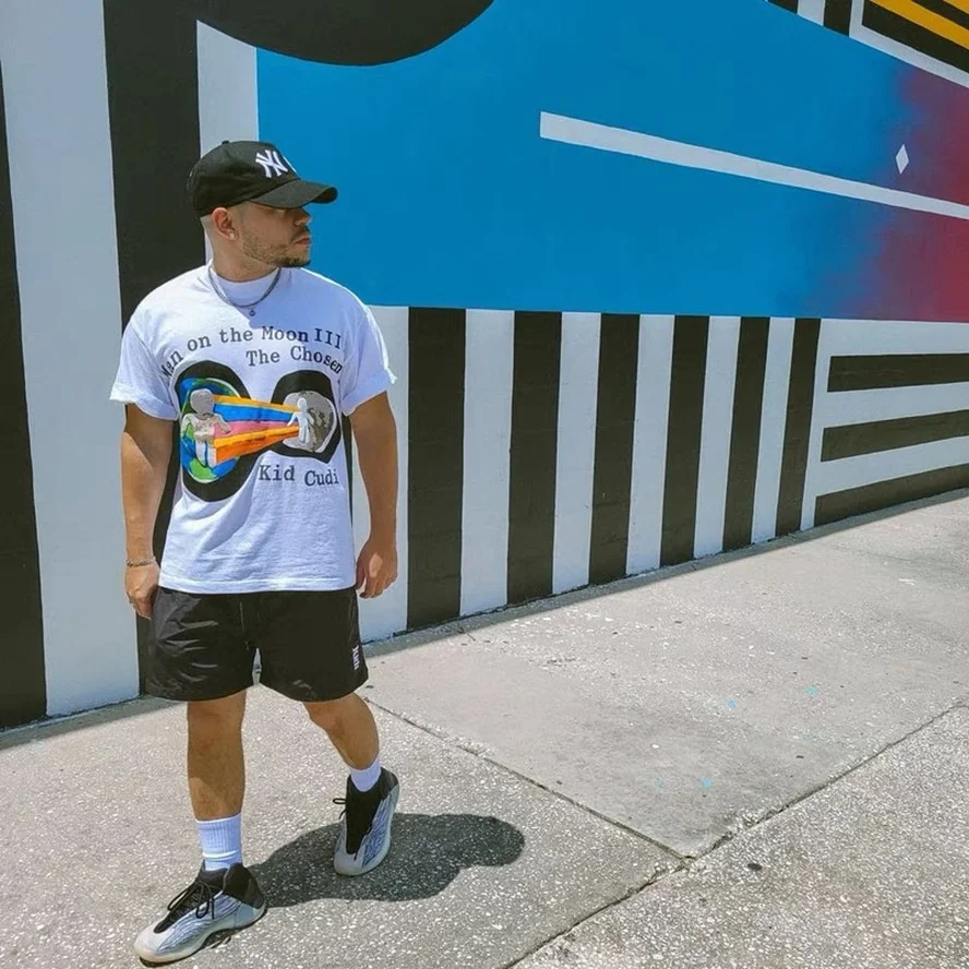 Футболка Мужская/женская с принтом CPFM x Kid Cudi Man On The Moon III 1:1