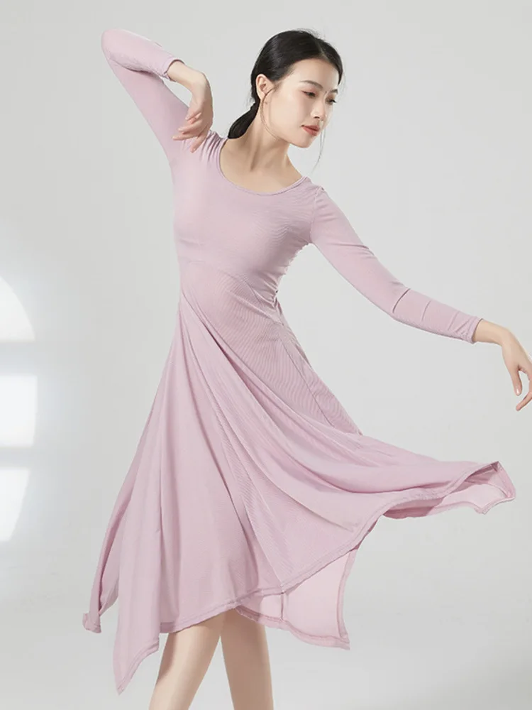 Женский костюм для латиноамериканских танцев однотонное приталенное платье с