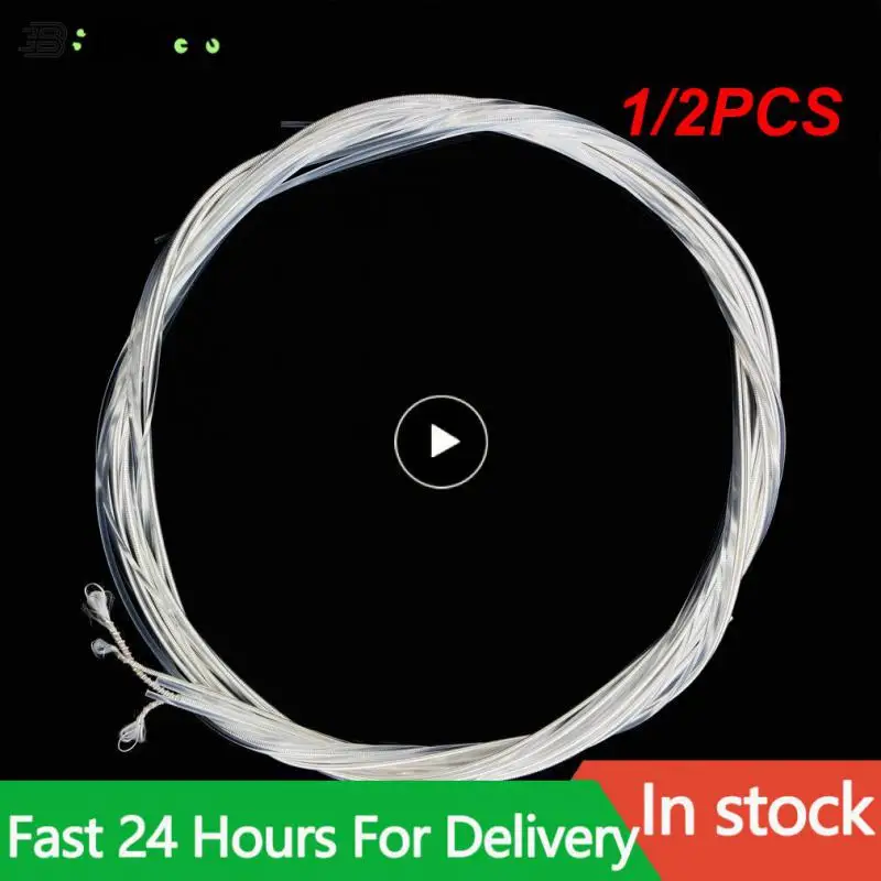 

1/2PCS Classical Guitar Strings Set Plating Super Light Classic Guitar Clear Nylon Silver Strings Silver Plated Copper