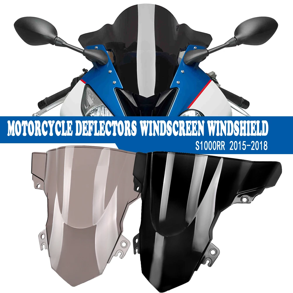 

Motorcycle Double Bubble Deflectors Screen Windshield WindScreen For BMW S1000RR S 1000 RR 2015 2016 2017 2018 S1000 RR S 1000RR