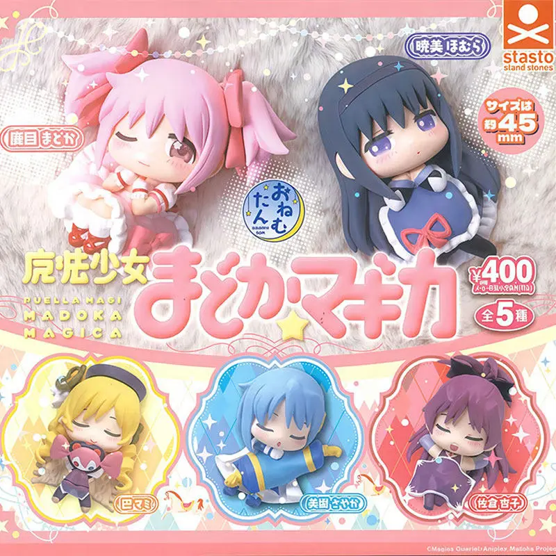 Фото Фигурки Stasto Gashapon Puella Magi Madoka Magica: Спящие мини-фигурки Хомуры Акеми, Мами Томоэ, Саяки Мики — украшение для рабочего стола №3