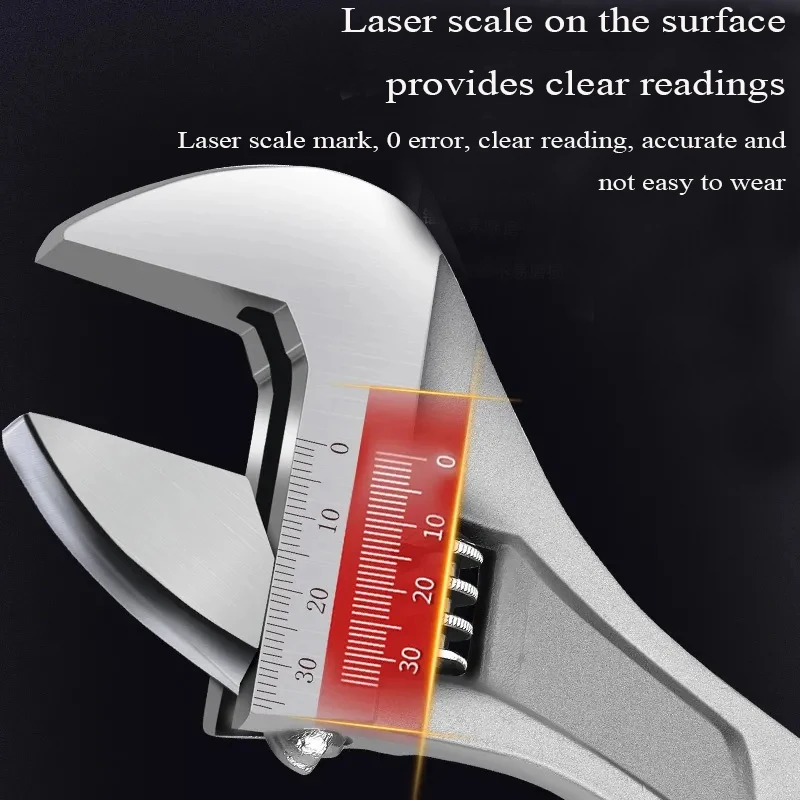 1 шт. 6-дюймовый регулируемый гаечный ключ с большим отверстием ключ-обезьяна