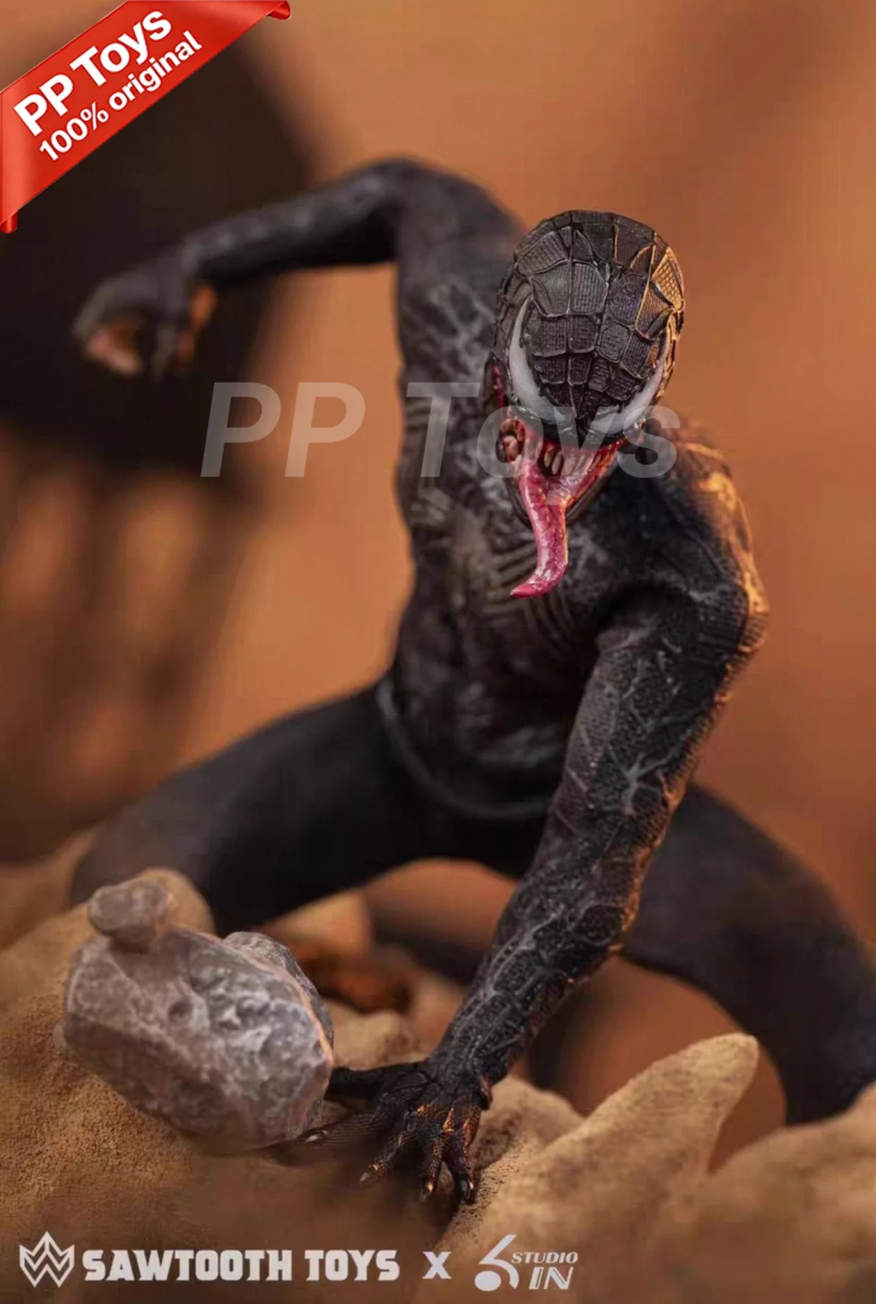 Фото В наличии: Фигурка Sawtooth Toys 6in Studio STM-20251 1/12 SHF Symbiotic Variant Venom Tobey, аниме-фигурка, модель из ПВХ, подарок №3