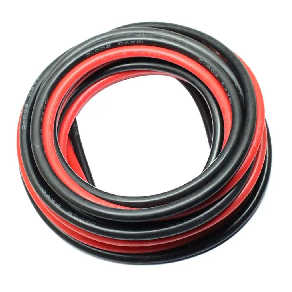 2 рулона гибкого термостойкого силиконового кабеля 10AWG.