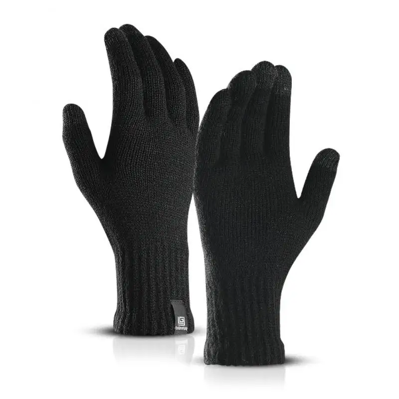 

Thermal Cycling Gloves Winter Men Waterproof Thermal Touch Screen Knitted Gloves For Camping Hiking Skiing Fishing Gloves