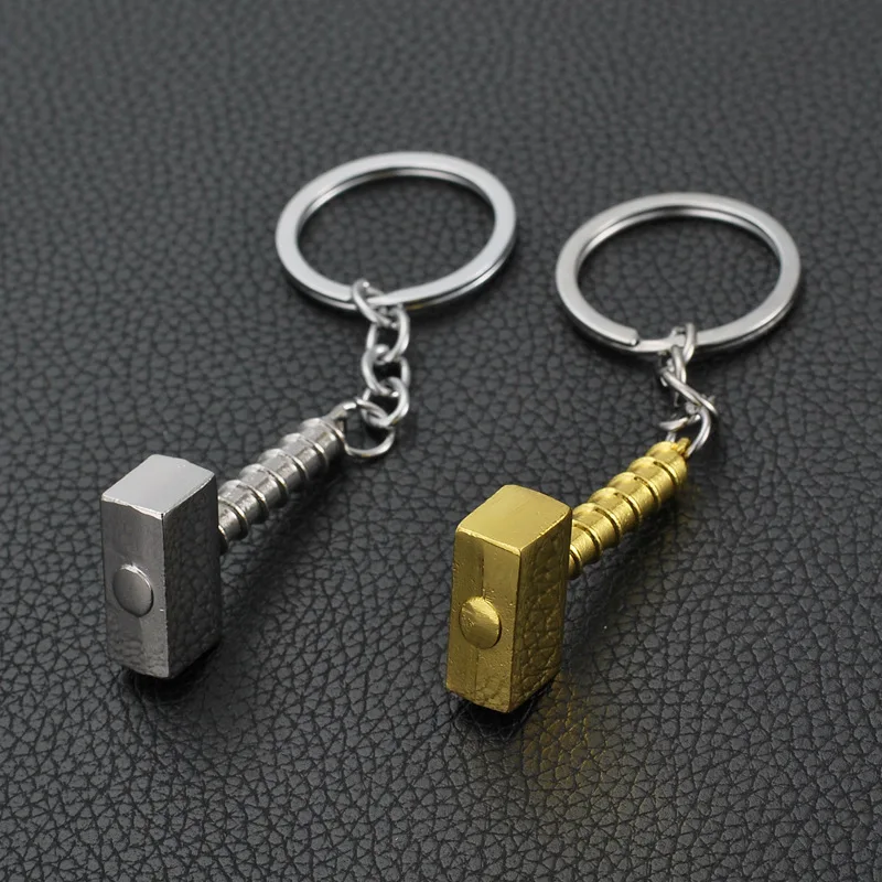 

Marvel Thor's Hammer Metal Keychain Avengers Keyring Fashion Men's Women's Car Key Chain Accessories