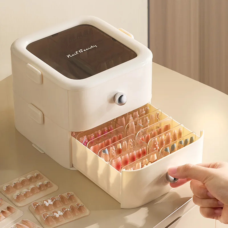 Акриловая коробка для упаковки ногтей декоративная фотография дизайна работает