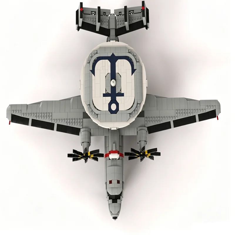 Фото Новый набор из 2009 деталей: Модель военного самолета Hawkeye E-2D (с оружием), конструктор, технологичные блоки для самостоятельной сборки, игрушка, подарок на праздник №3