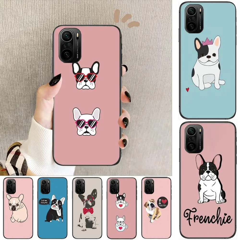 

French Bulldog Phone Case For xiaomi redmi POCO F1 F2 F3 X3 Pro M3 9C 10T Lite NFC Black Cover Silicone Back Prett mi 10 ultra c