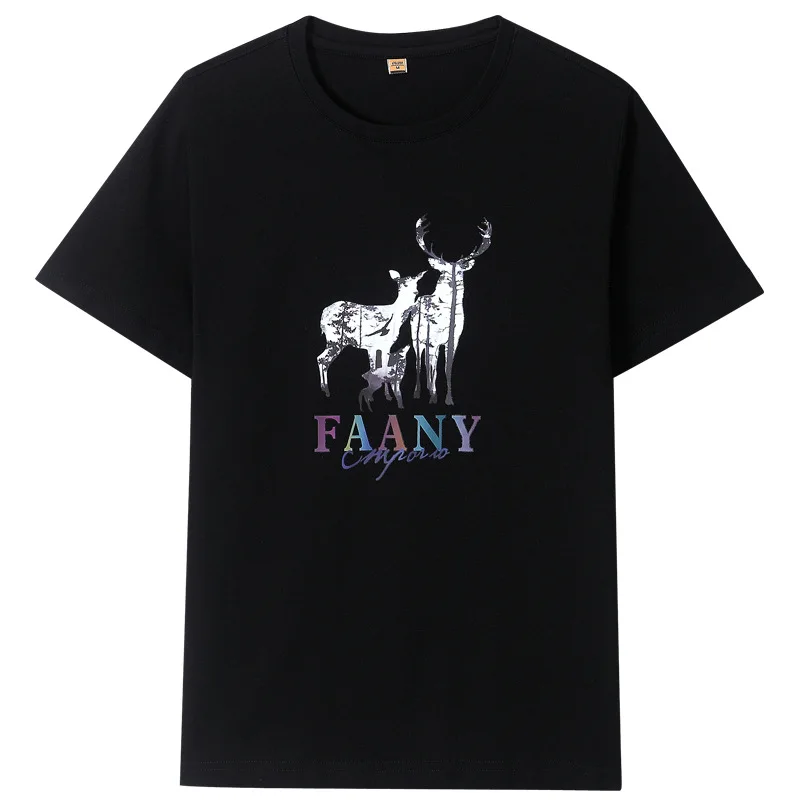 6419 Men's T-Shirts Summer Short Sleeve t shirt men Simple creative design line cross Print cotton Brand shirts Men Top Tees