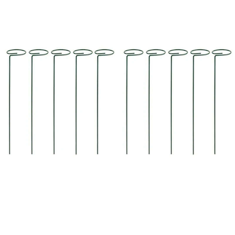 

24PCS Beautiful Plant Support Stand Flowers Support Ring Metal Plant Support Stakes Bonsai Support Backyard Garden Tool