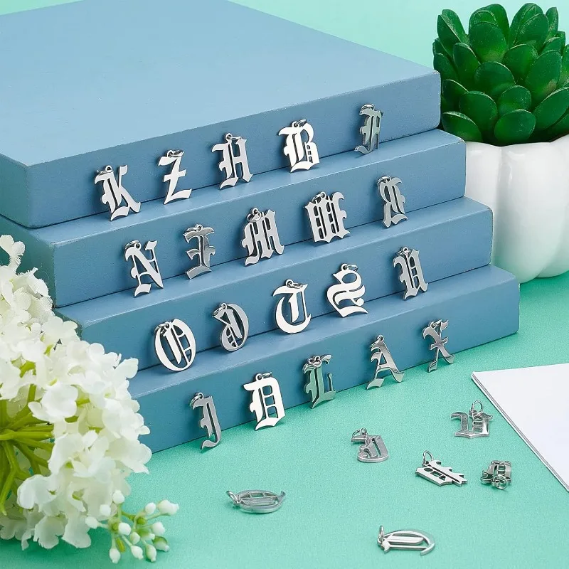 Металлические Подвески В Готическом Тибетском Стиле С 26 Буквами Алфавита