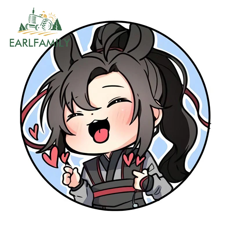 

EARLFAMILY 13 см x 13 см для МО дао ЗУ Ши Лан Wangji автомобильные наклейки Солнцезащитный аниме водонепроницаемые наклейки украшение бампера автомоб...