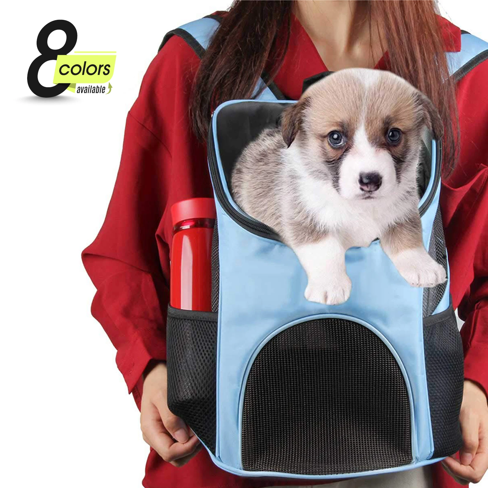

Dog Carrier Backpack Breathable for Small Pets/Cats/Puppies, Pet Carrier Bag with Mesh Ventilation, Safety Features and Cushion