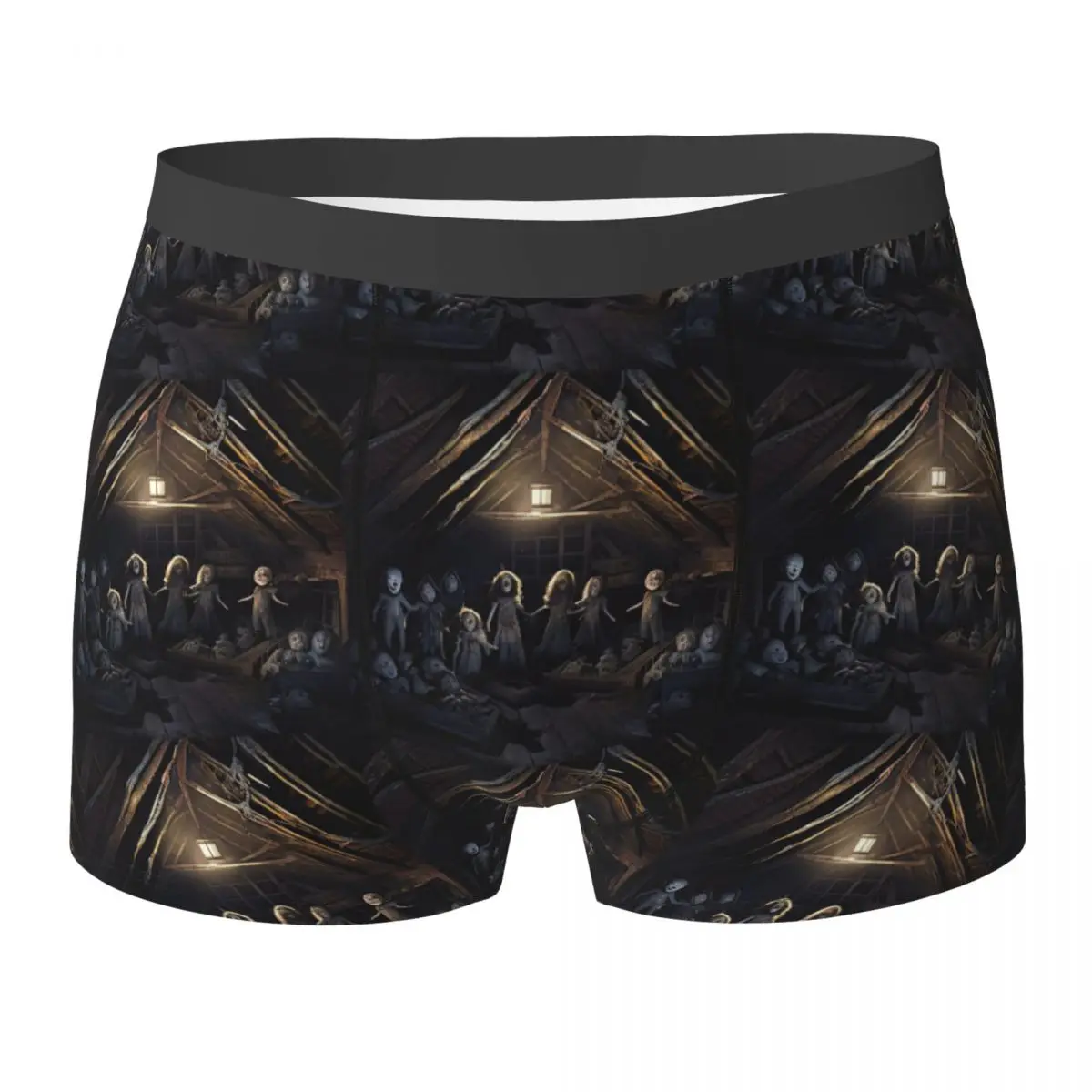Boxer Underpants Shorts Haunted Attic With Possessed Creepy Dolls Panties Men Ventilate Underwear for Homme Man Boyfriend Gifts